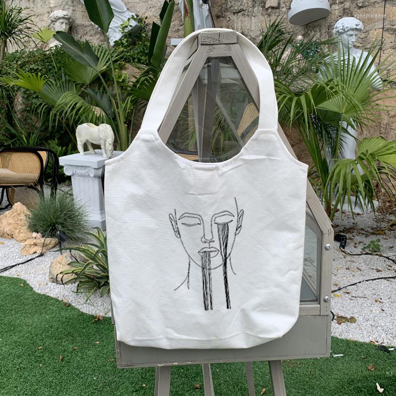 Shopping Bags 2022 Canvas Bag Abstract Totes Shopper Personality Fashion Handbag For Ladies Bookbag Large Capacity Reusable, C51-48white
Shopping Bags 2022 Canvas Bag Abstract Totes Shopper Personality Fashion Handbag For Ladies Bookbag Large Capacity Reusable, C51-48white
