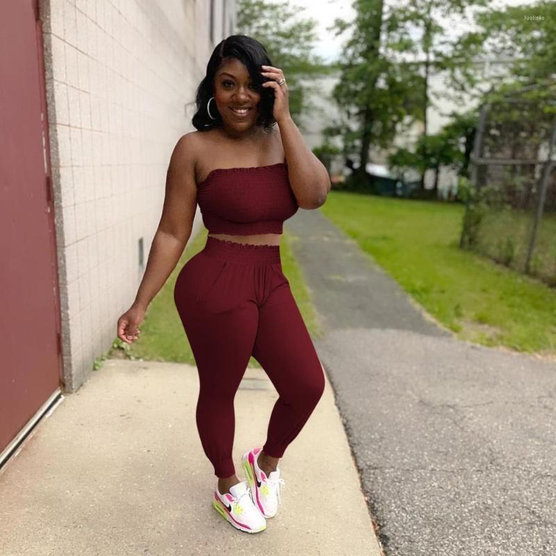Women' Two Piece Pants Women' Tracksuits Pieces Matching Set Solid Ruched Strapless Tube Top Elastic Waist Long Jogger Workout Casual, Black
Women' Two Piece Pants Women' Tracksuits Pieces Matching Set Solid Ruched Strapless Tube Top Elastic Waist Long Jogger Workout Casual, Black