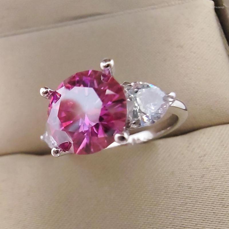Cluster Rings Luomansi 3- Pink Moissanite Silver Ring 9MM VVS Passes Diamond Test - S925 Women's Jewelry Party Gift
Cluster Rings Luomansi 3- Pink Moissanite Silver Ring 9MM VVS Passes Diamond Test - S925 Women's Jewelry Party Gift