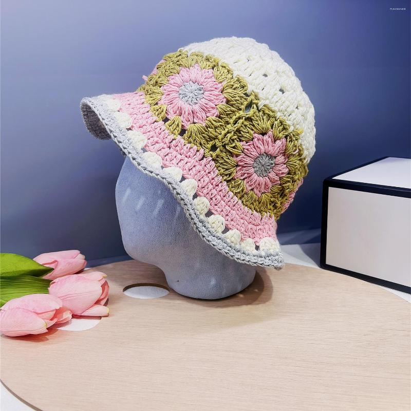 Berets Handmade Knitted Fisherman Hat Women's Spring And Autumn Korean Version All-match Cute Hand Hook Bucket Cap Casual Bob Hats
Berets Handmade Knitted Fisherman Hat Women's Spring And Autumn Korean Version All-match Cute Hand Hook Bucket Cap Casual Bob Hats