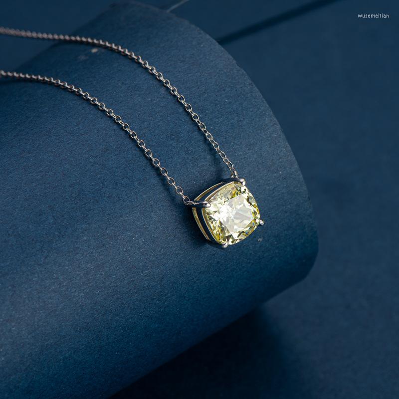 Pendant Necklaces Fashion Gift Online Celebrity S925 Silver Color 10 High Carbon Diamond Necklace Simple Yellow
Pendant Necklaces Fashion Gift Online Celebrity S925 Silver Color 10 High Carbon Diamond Necklace Simple Yellow