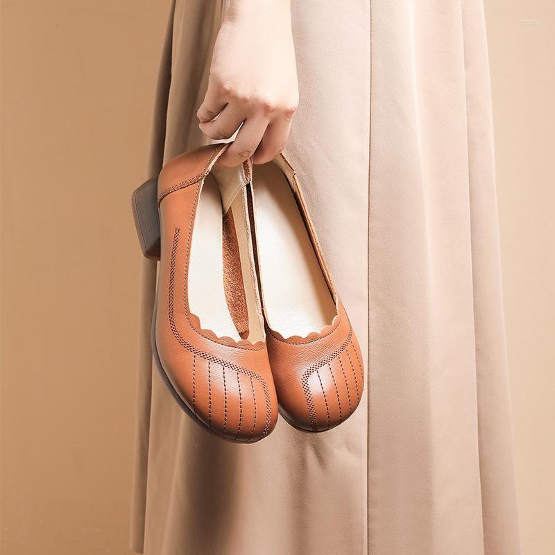 Dress Shoes DikoDumter Women Genuine Leather Soft Bottom Lady Casual Round Head Medium Heel, Black
Dress Shoes DikoDumter Women Genuine Leather Soft Bottom Lady Casual Round Head Medium Heel, Black