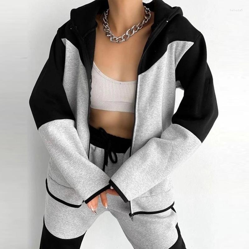Women' Two Piece Pants Vintage Patchwork Hoodies And Drawstring Tracksuit Women Autumn Loose Two-piece Sportswear Suit Winter Pocket, 01 gray
Women' Two Piece Pants Vintage Patchwork Hoodies And Drawstring Tracksuit Women Autumn Loose Two-piece Sportswear Suit Winter Pocket, 01 gray