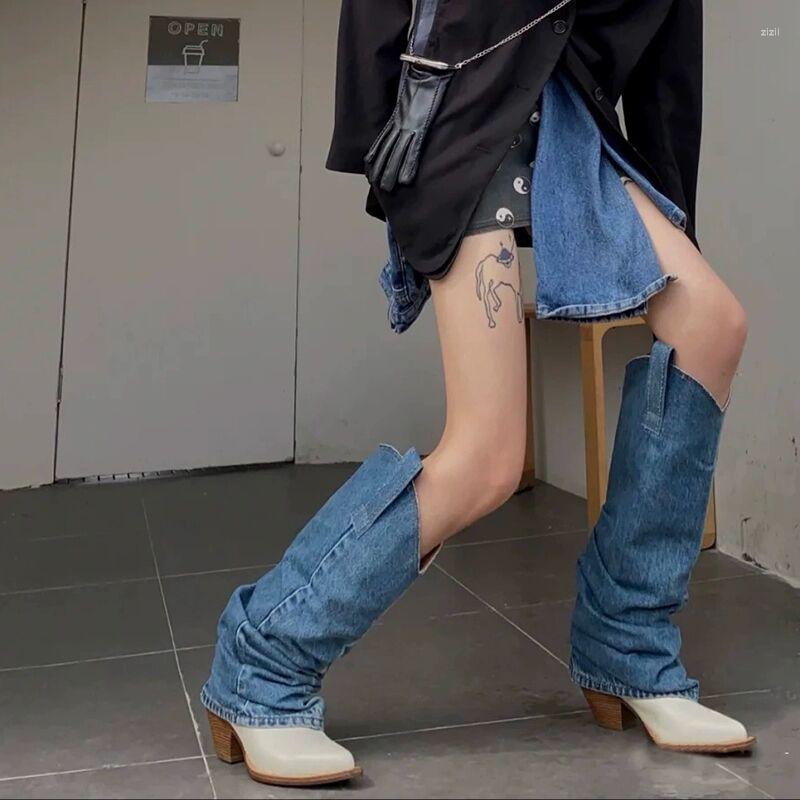 Boots 2022 Women High Blue Denim Slip-on Knee-High Pointed Toe Wedges Heels Booties For Hip-hop Girls Runway Daily Footwear, Picture shown
Boots 2022 Women High Blue Denim Slip-on Knee-High Pointed Toe Wedges Heels Booties For Hip-hop Girls Runway Daily Footwear, Picture shown