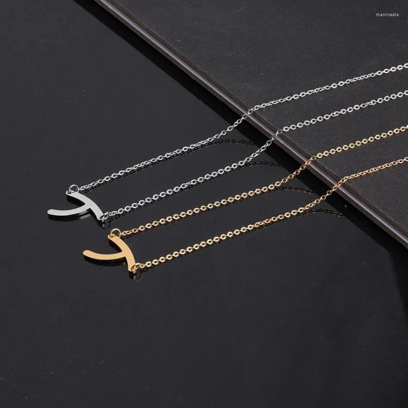 Pendant Necklaces Stainless Steel Wishbone Necklace For Women Silver/Gold Color Metal Long Choker Wholesale 5PCS
Pendant Necklaces Stainless Steel Wishbone Necklace For Women Silver/Gold Color Metal Long Choker Wholesale 5PCS