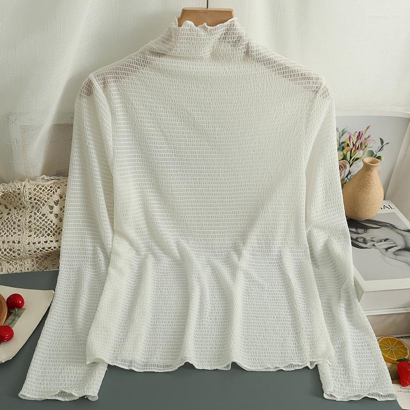 Women's Polos Korean High Collar Long Sleeve Female Top Shirts 2022 Fashion Temperament Solid Color Casual Versatile Thin Tops Shirt Femme
Women's Polos Korean High Collar Long Sleeve Female Top Shirts 2022 Fashion Temperament Solid Color Casual Versatile Thin Tops Shirt Femme