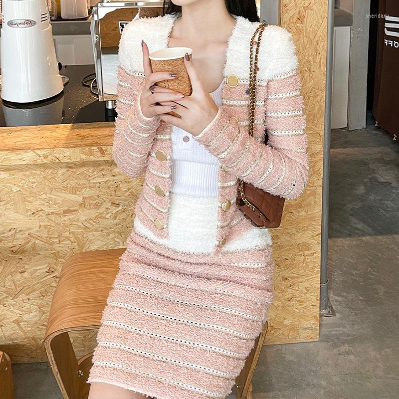 Work Dresses Fashion 2 Pieces Sets Women Outfits Vintage Striped Buttons Brand Design Sweater Cardigans Casual Skirts Elegant Office Lady, Black skirt
Work Dresses Fashion 2 Pieces Sets Women Outfits Vintage Striped Buttons Brand Design Sweater Cardigans Casual Skirts Elegant Office Lady, Black skirt