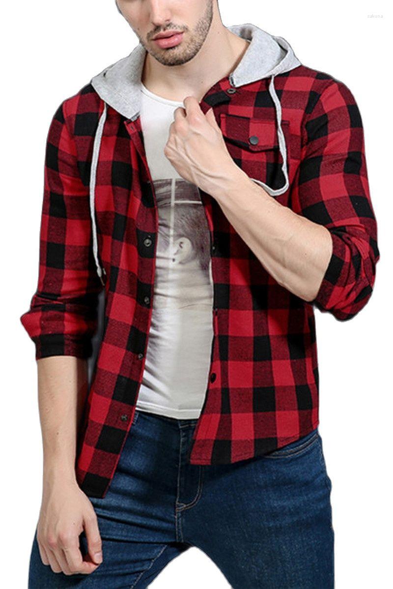 Men's Casual Shirts Men's Fashion Trendy Plaid Hooded Long Sleeve Lightweight Shirt Jackets Youth Style Hoodies, Black
Men's Casual Shirts Men's Fashion Trendy Plaid Hooded Long Sleeve Lightweight Shirt Jackets Youth Style Hoodies, Black