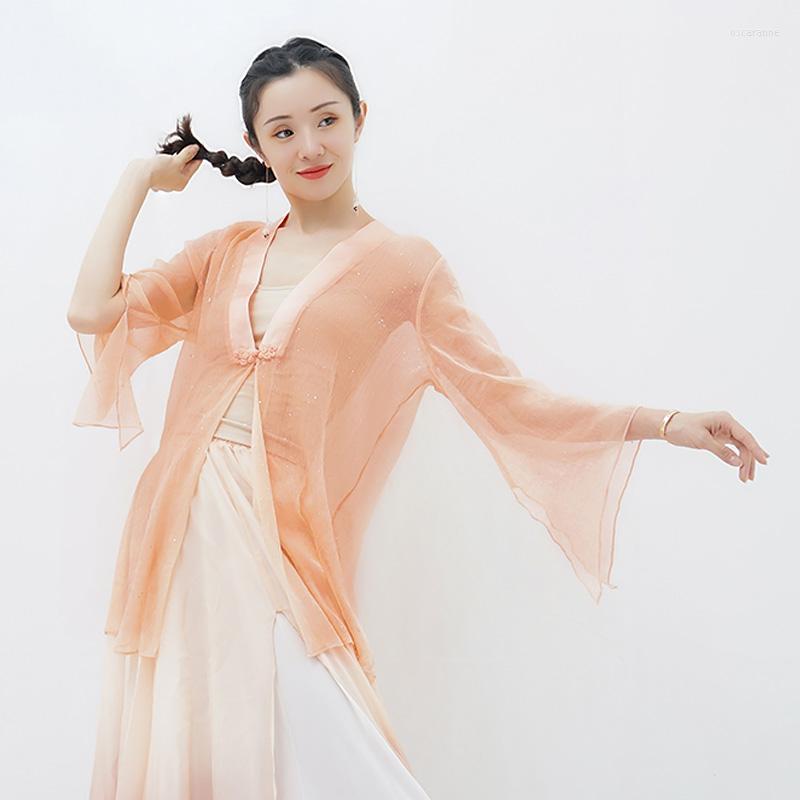 Stage Wear Chiffon Classical Dance Tops Women Hanfu Chinese Outfit Fairy Practice Performance Costume Festival Clothing JL4467, Only tops
Stage Wear Chiffon Classical Dance Tops Women Hanfu Chinese Outfit Fairy Practice Performance Costume Festival Clothing JL4467, Only tops