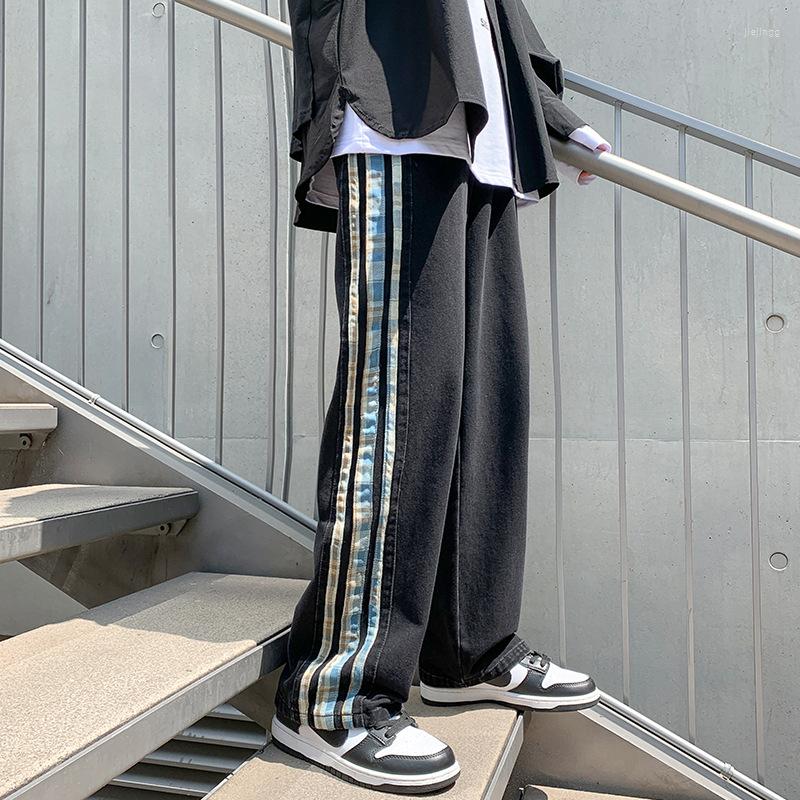 Men's Pants Wholesale 2022 Fashion Men's Wide Leg Oversize M-5XL Side Striped Plaid Loose Pendant Straight Black Mopping Daddy Jeans
Men's Pants Wholesale 2022 Fashion Men's Wide Leg Oversize M-5XL Side Striped Plaid Loose Pendant Straight Black Mopping Daddy Jeans