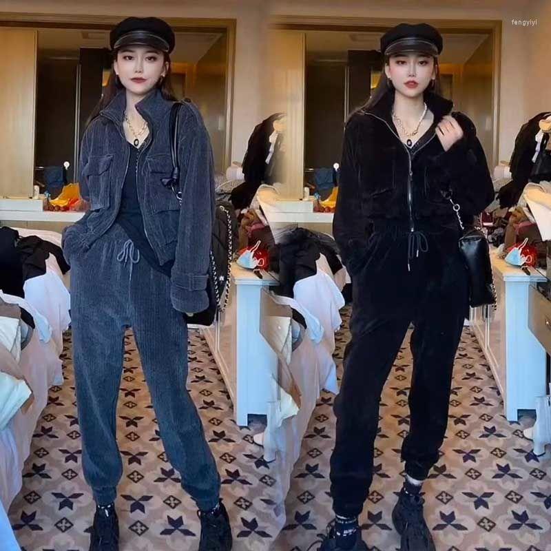 Women's Two Piece Pants Women 2022 Spring Autumn Vintage Corduroy Jacket Suit Female 2 Pieces Set Crop Jackets & Pant Ladies Casual, Gray
Women's Two Piece Pants Women 2022 Spring Autumn Vintage Corduroy Jacket Suit Female 2 Pieces Set Crop Jackets & Pant Ladies Casual, Gray