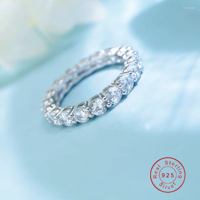 Wedding Rings Classic Eternity Silver Color Ring 4mm Lab Diamond Cz Engagement For Women Men Wholesale Party Jewelry Gift
Wedding Rings Classic Eternity Silver Color Ring 4mm Lab Diamond Cz Engagement For Women Men Wholesale Party Jewelry Gift