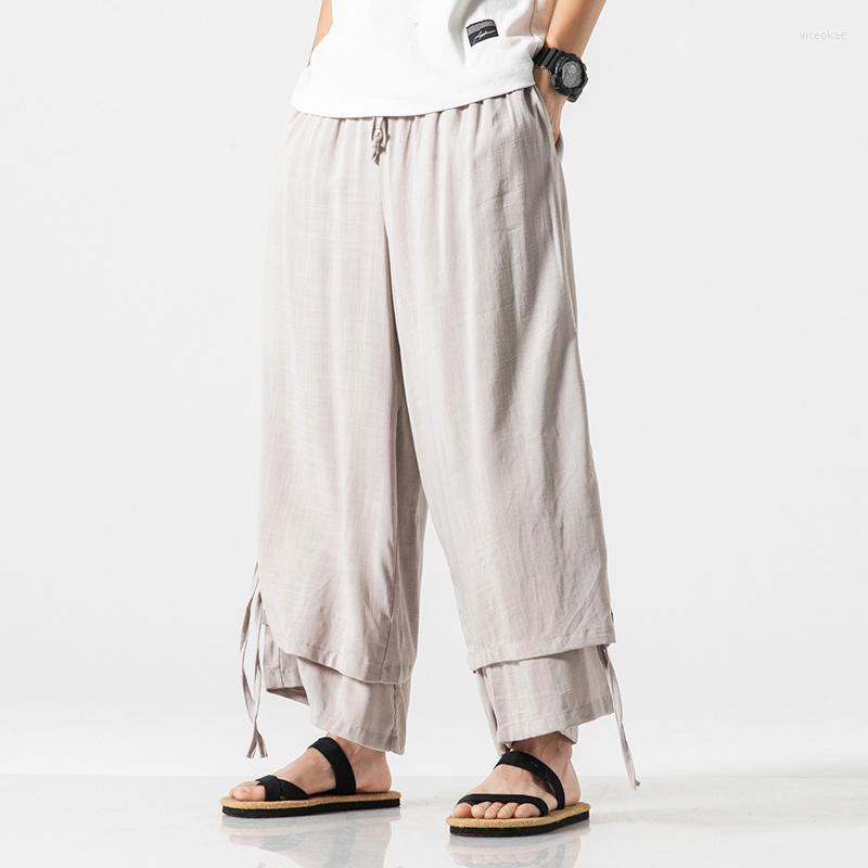 Men's Pants Chinese Style Loose Plus Size Culottes Tang Suit Hanfu Japanese Harajuku Fake Two-Piece Trousers Hakama Wide Men Clothing, Black
Men's Pants Chinese Style Loose Plus Size Culottes Tang Suit Hanfu Japanese Harajuku Fake Two-Piece Trousers Hakama Wide Men Clothing, Black