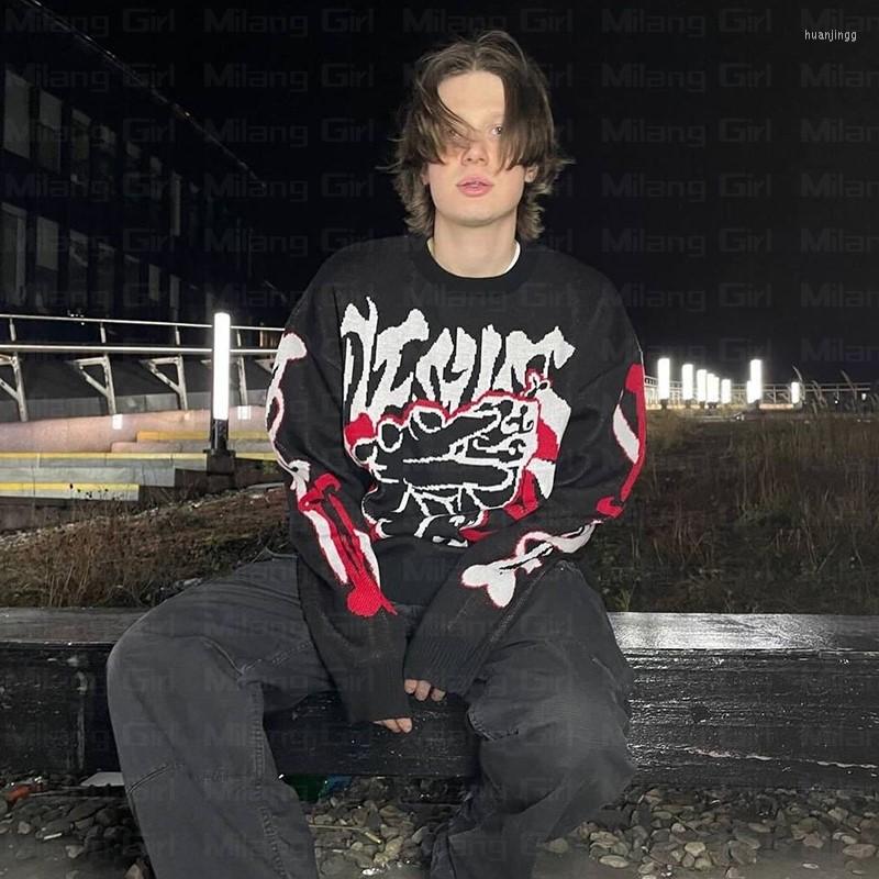 Men' Sweaters Men' Sweater Hip Hop Unisex Pullover Gothic Cotton O Neck Winter In Pattern Casual Loose Harajuku Knit Streetwear, Black
Men' Sweaters Men' Sweater Hip Hop Unisex Pullover Gothic Cotton O Neck Winter In Pattern Casual Loose Harajuku Knit Streetwear, Black