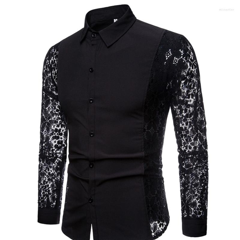 Men' Casual Shirts Mens Flower Patchwork Embroidery Lace Shirt 2022 Fashion Transparent Sexy Dress See Trough Club Party Event Chemise, White
Men' Casual Shirts Mens Flower Patchwork Embroidery Lace Shirt 2022 Fashion Transparent Sexy Dress See Trough Club Party Event Chemise, White