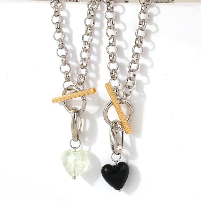 Choker Lifefontier Trendy White Black Color Heart Acrylic OT Clasp Necklaces For Women Fashion Chokers Necklace Party Jewelry Wholesale
Choker Lifefontier Trendy White Black Color Heart Acrylic OT Clasp Necklaces For Women Fashion Chokers Necklace Party Jewelry Wholesale
