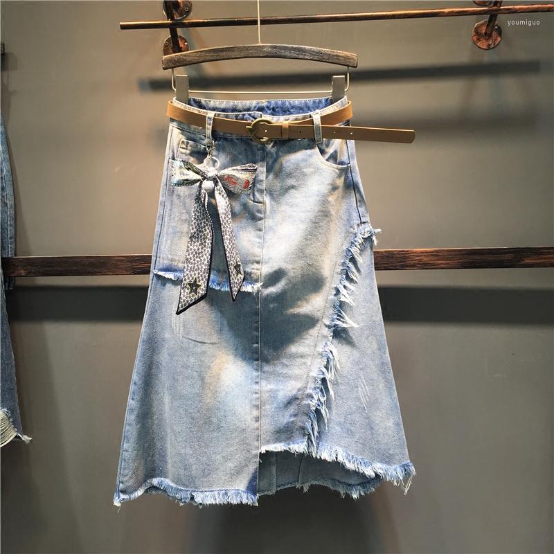Skirts European Ripped Jeans Skirt Women 2022 Spring And Summer Irregular Hem Tassels Denim Mid-Length A- Line, Picture shown
Skirts European Ripped Jeans Skirt Women 2022 Spring And Summer Irregular Hem Tassels Denim Mid-Length A- Line, Picture shown