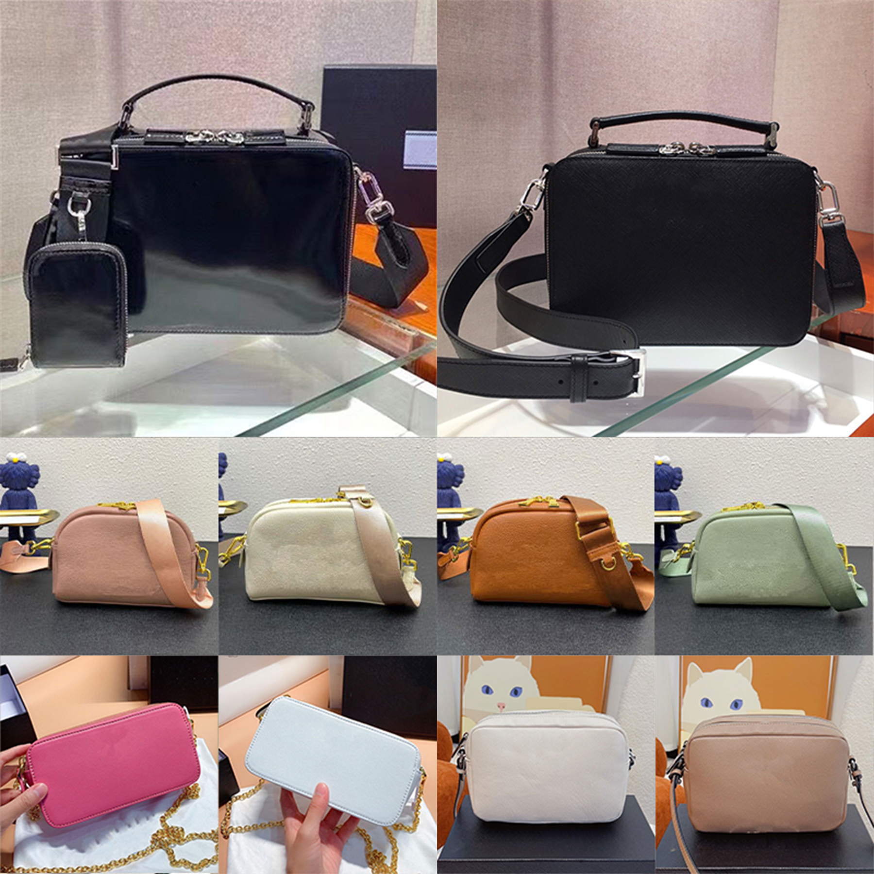 Brique Brushed Leather Bag Deaigner Camera Bag Canvas Handbag Adjustable Shoulder Strap Women Men Zipper Closure Wallet Re Nylon Logo Lining Shoulders Bags Purse
Brique Brushed Leather Bag Deaigner Camera Bag Canvas Handbag Adjustable Shoulder Strap Women Men Zipper Closure Wallet Re Nylon Logo Lining Shoulders Bags Purse