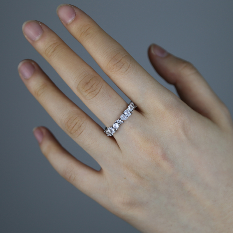 new fashion cz wedding ring plated gold women lady girl us size 6 7 8 finger rings real 925 sterling silver metal crystal rings jewelry drop ship