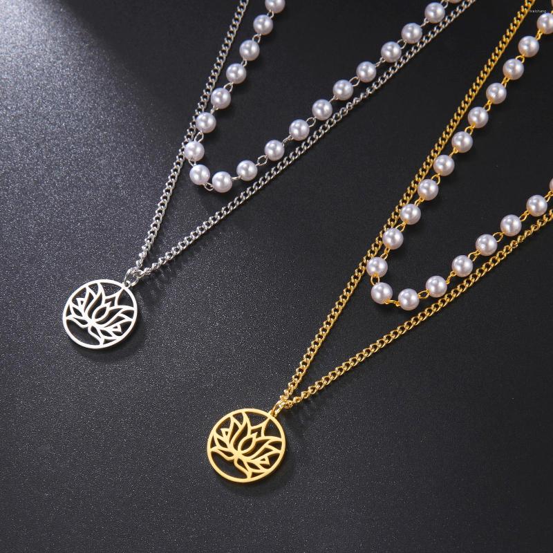 Pendant Necklaces Teamer Trendy Imitation Pearl Beads Choker Clavicle Chain Necklace For Women Celtic Knot Tree Lotus Leaves Double Jewelry
Pendant Necklaces Teamer Trendy Imitation Pearl Beads Choker Clavicle Chain Necklace For Women Celtic Knot Tree Lotus Leaves Double Jewelry