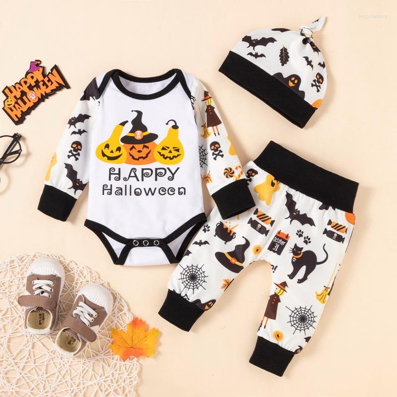 Clothing Sets Baywell 3 PCS Baby Boys Happy Halloween Outfit Set Ghost Costume Bodysuit Pants Cap 0-18 Months, 5w