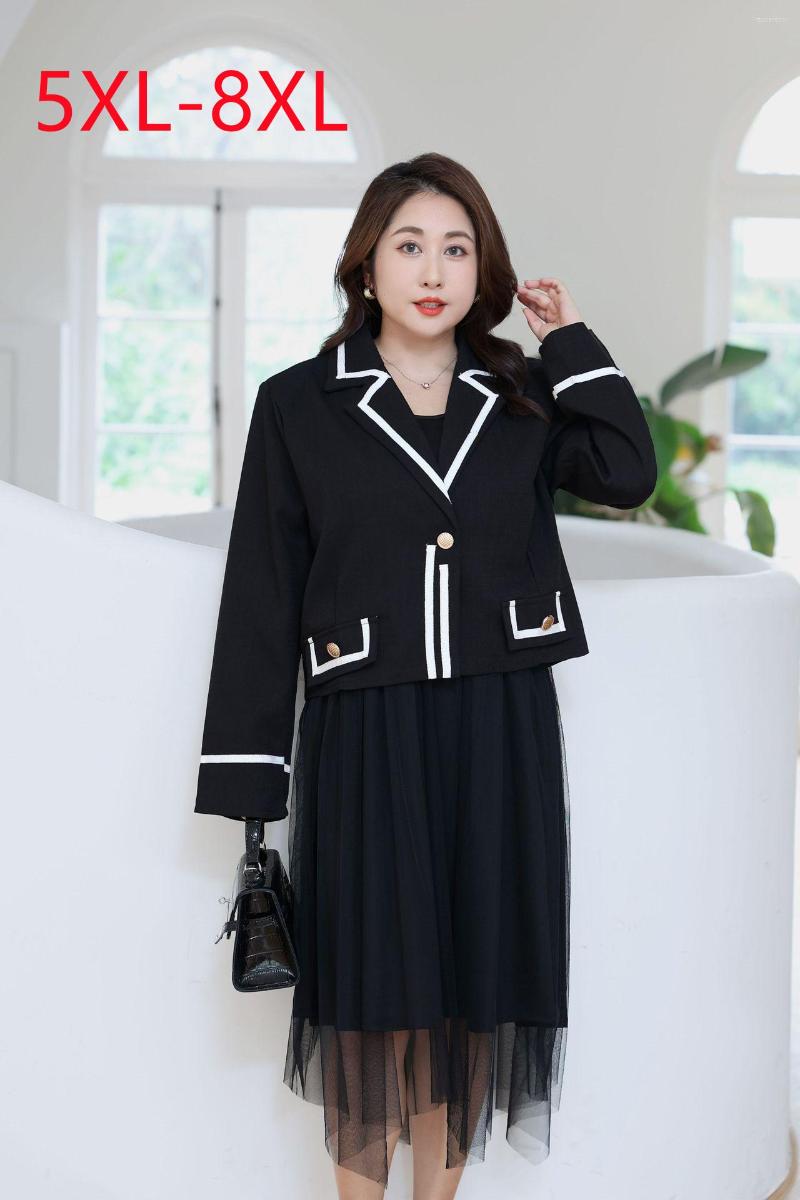 Outerwear 2022 Ladies Spring Autumn Plus Size Tops Dress For Women Large Long Sleeve Black Coat 5XL 6XL 7XL 8XL
Outerwear 2022 Ladies Spring Autumn Plus Size Tops Dress For Women Large Long Sleeve Black Coat 5XL 6XL 7XL 8XL