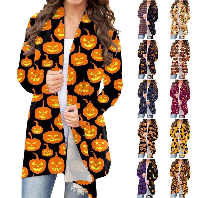 Women's Jackets Halloween Women Pumpkin Print Open Long Sleeve Cardigan Draped Loose Coat, Black
Women's Jackets Halloween Women Pumpkin Print Open Long Sleeve Cardigan Draped Loose Coat, Black