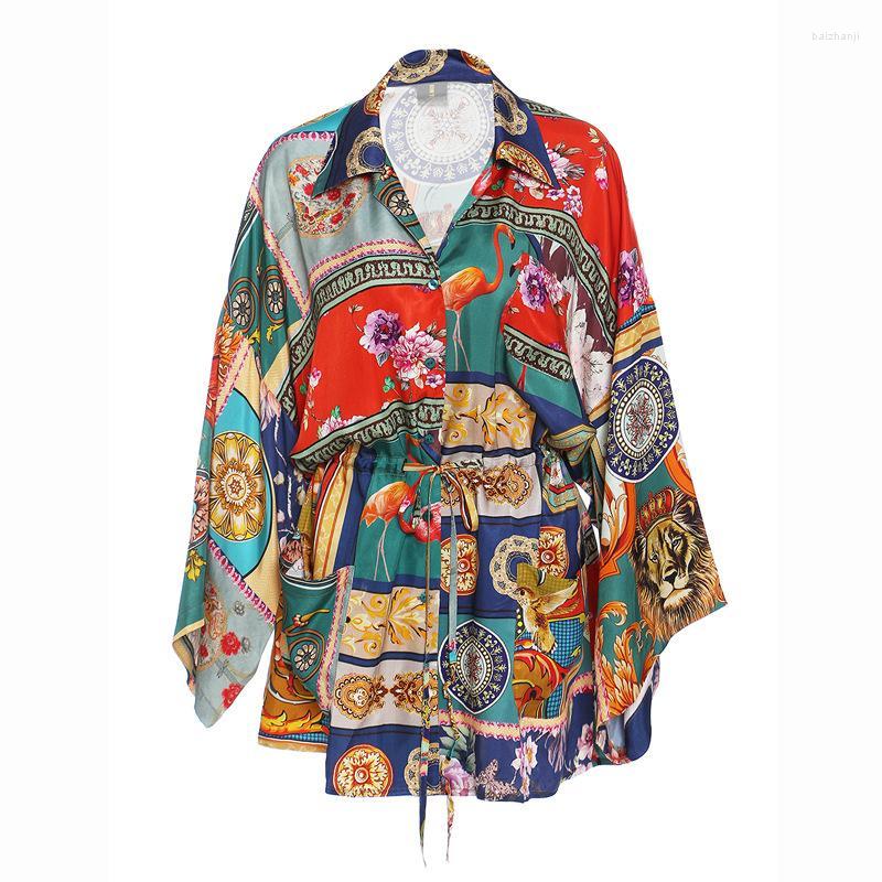 Women's Blouses High Fashion Printing Drawstring Waist Vintage Lapel Loose Shirt Long Blouse 2022 Female Holiday Party Clothes Plus Size Top, Picture shown
Women's Blouses High Fashion Printing Drawstring Waist Vintage Lapel Loose Shirt Long Blouse 2022 Female Holiday Party Clothes Plus Size Top, Picture shown