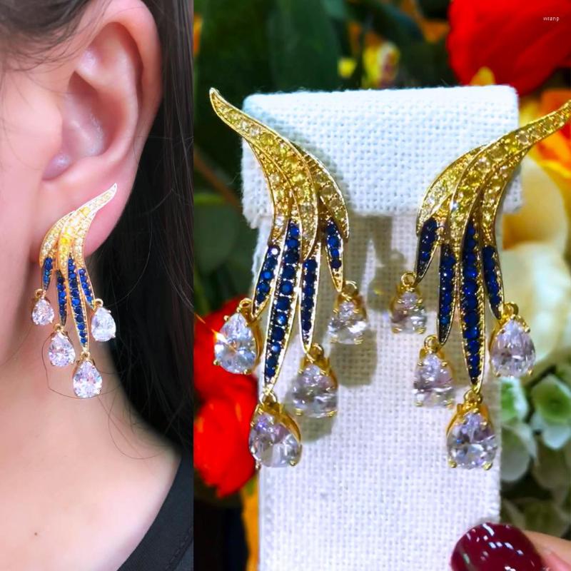 Dangle Earrings Jimbora Brightly Shiny Feather Drop Cubic Zirconia Engagement Party Jewelry For Women Bridal Wedding Luxury
Dangle Earrings Jimbora Brightly Shiny Feather Drop Cubic Zirconia Engagement Party Jewelry For Women Bridal Wedding Luxury