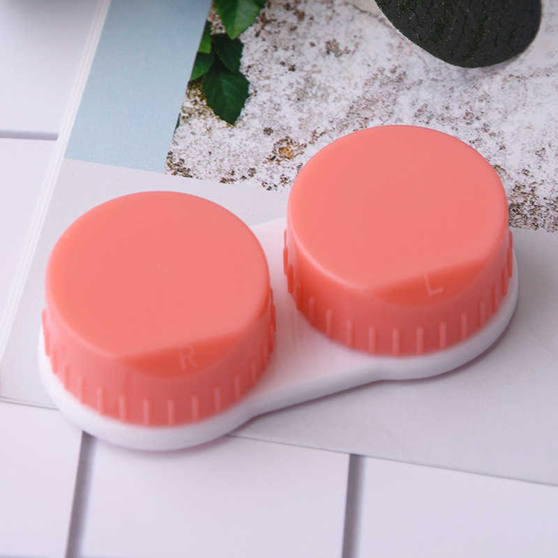 Plastic Contact Lens Case Colorful Travel Storage Container Contact Lens Box Cases Dual Box L R Marked Contact Lens Cases Estuche Para Lentes De Conta