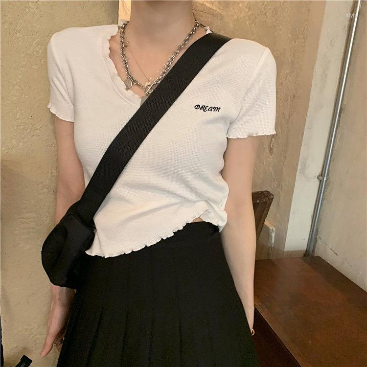 Women' T Shirts Woman TShirts White V-neck T-shirt Female Summer Short-Sleeved Top Crop Mujer Camisetas, Yellow
Women' T Shirts Woman TShirts White V-neck T-shirt Female Summer Short-Sleeved Top Crop Mujer Camisetas, Yellow