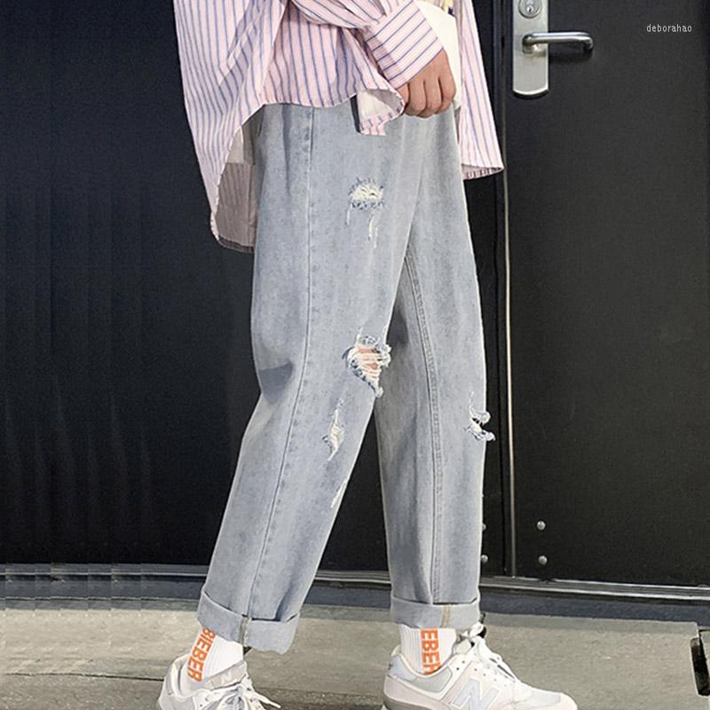 Men' Pants Spring Autumn 2022 Ripped Hole Loose Straight Wide Leg Male School Student Casual Harem Baggy Denim Jeans Men, Sky blue
Men' Pants Spring Autumn 2022 Ripped Hole Loose Straight Wide Leg Male School Student Casual Harem Baggy Denim Jeans Men, Sky blue
