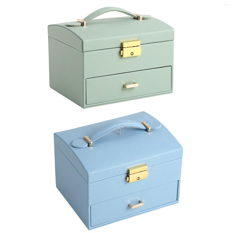 Jewelry Pouches PU Leather Display Case Lockable Velvet Interior 2 Stage Easy To Clean Necklaces Bracelets Accessories Holders Travel
Jewelry Pouches PU Leather Display Case Lockable Velvet Interior 2 Stage Easy To Clean Necklaces Bracelets Accessories Holders Travel