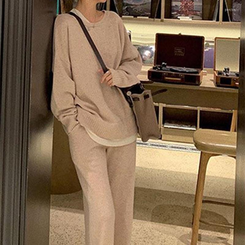 Women's Sweaters Hstar Autumn Winter 2022 Leisure Suit Women's Fake Two Piece Korean Temperament Knitted Sweater Wide Leg Pants, Black
Women's Sweaters Hstar Autumn Winter 2022 Leisure Suit Women's Fake Two Piece Korean Temperament Knitted Sweater Wide Leg Pants, Black