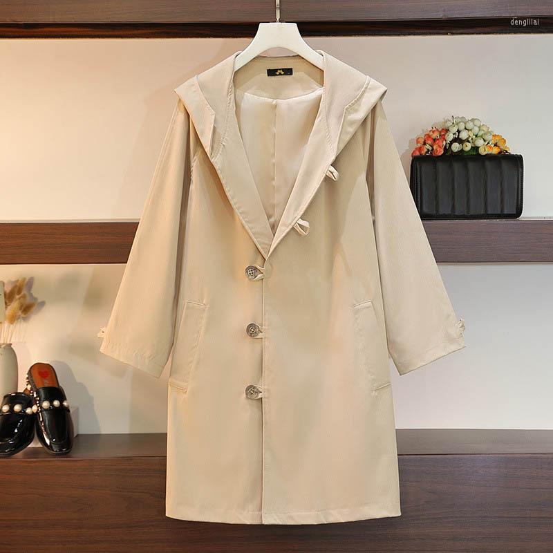 Outerwear 150Kg Plus Size Women's Bust 153 Autumn Winter Loose Temperament Hooded Single Breasted Trench Coat Khaki 5XL 6XL 7XL 8XL 9XL
Outerwear 150Kg Plus Size Women's Bust 153 Autumn Winter Loose Temperament Hooded Single Breasted Trench Coat Khaki 5XL 6XL 7XL 8XL 9XL