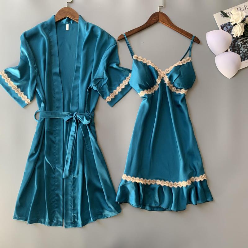 Women's Sleepwear Sexy Suspenders Pajamas Women's Spring Summer Products With Chest Pads Ice Silk Short-sleeved Comfortable Home Clothes, Dark pink
Women's Sleepwear Sexy Suspenders Pajamas Women's Spring Summer Products With Chest Pads Ice Silk Short-sleeved Comfortable Home Clothes, Dark pink