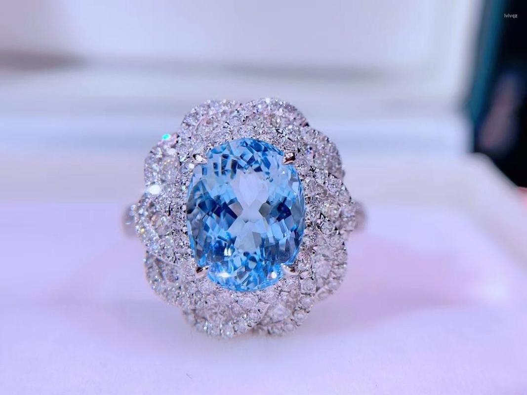 Cluster Rings GUILD Fine Jewelry Pure 18K Gold Natural 3.30ct Santa Maria Blue Aquamarine Gemstones For Women Birthday Presents
Cluster Rings GUILD Fine Jewelry Pure 18K Gold Natural 3.30ct Santa Maria Blue Aquamarine Gemstones For Women Birthday Presents