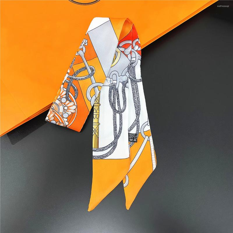Scarves Style Rope Print Reins Printed Silk Scarf Women Small Bag Ribbon Fashion Female Hair Ribbons Handkerchief
Scarves Style Rope Print Reins Printed Silk Scarf Women Small Bag Ribbon Fashion Female Hair Ribbons Handkerchief