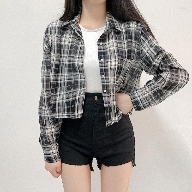 Women' Polos Summer And Autumn Loose Casual Women Button Down Pocket Shirts Classic Long Sleeve Plaid Print Lapel Crop Tops, Black
Women' Polos Summer And Autumn Loose Casual Women Button Down Pocket Shirts Classic Long Sleeve Plaid Print Lapel Crop Tops, Black