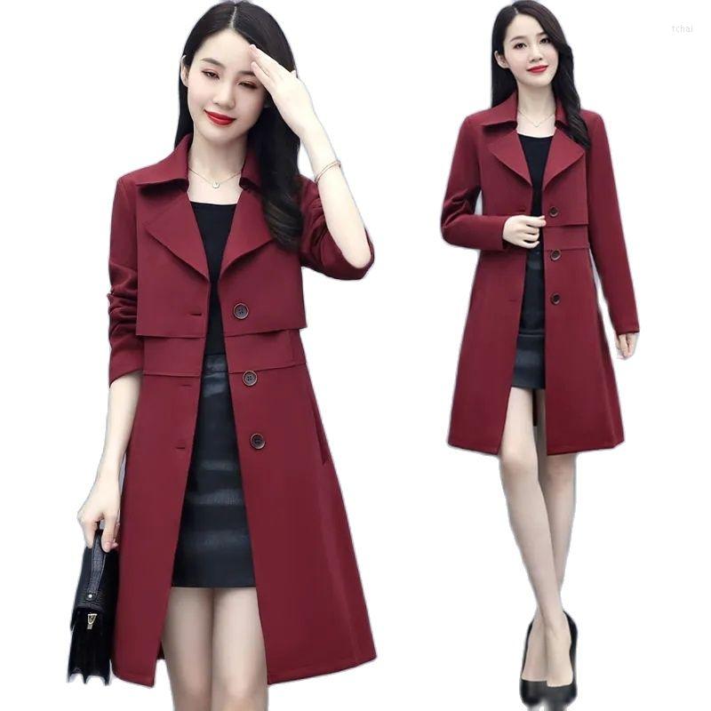 Women's Trench Coats Windbreaker Coat Women's Spring Autumn Clothes 2022 Mid-Length Fashion Slim Khaki Wine Red Black Outerwear With
Women's Trench Coats Windbreaker Coat Women's Spring Autumn Clothes 2022 Mid-Length Fashion Slim Khaki Wine Red Black Outerwear With