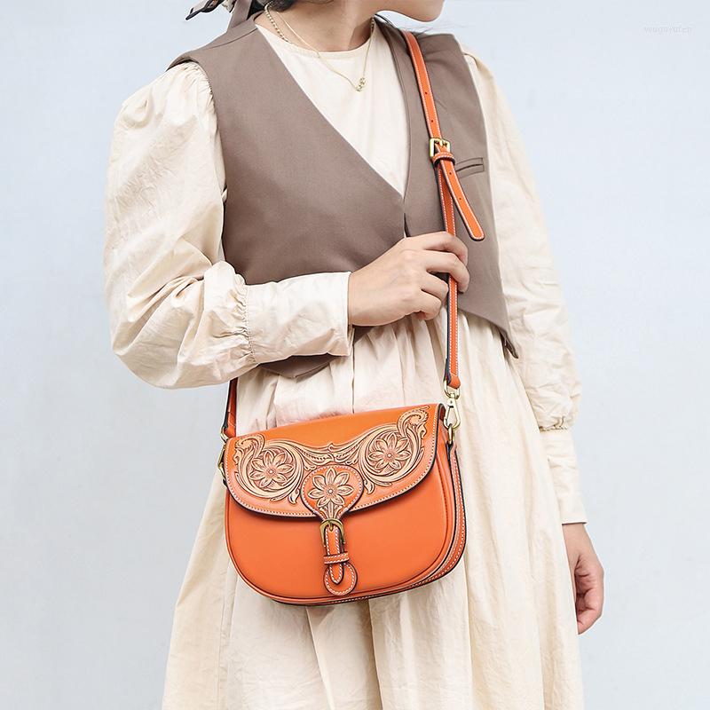 Evening Bags Handmade Leather Carving Women's High Quality Crossbody Bag Soft Genuine Ladies Shoulder Handbags Saddle, Black
Evening Bags Handmade Leather Carving Women's High Quality Crossbody Bag Soft Genuine Ladies Shoulder Handbags Saddle, Black