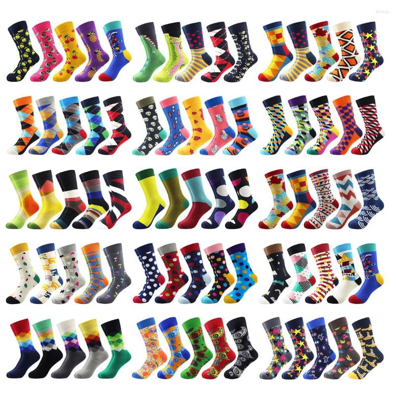 Men's Socks 5 Pair/Lot Happy Men Funny Colorful Combed Cotton Gifts For Crew Business Dress Long Tube Party High Pack, 5-47
Men's Socks 5 Pair/Lot Happy Men Funny Colorful Combed Cotton Gifts For Crew Business Dress Long Tube Party High Pack, 5-47
