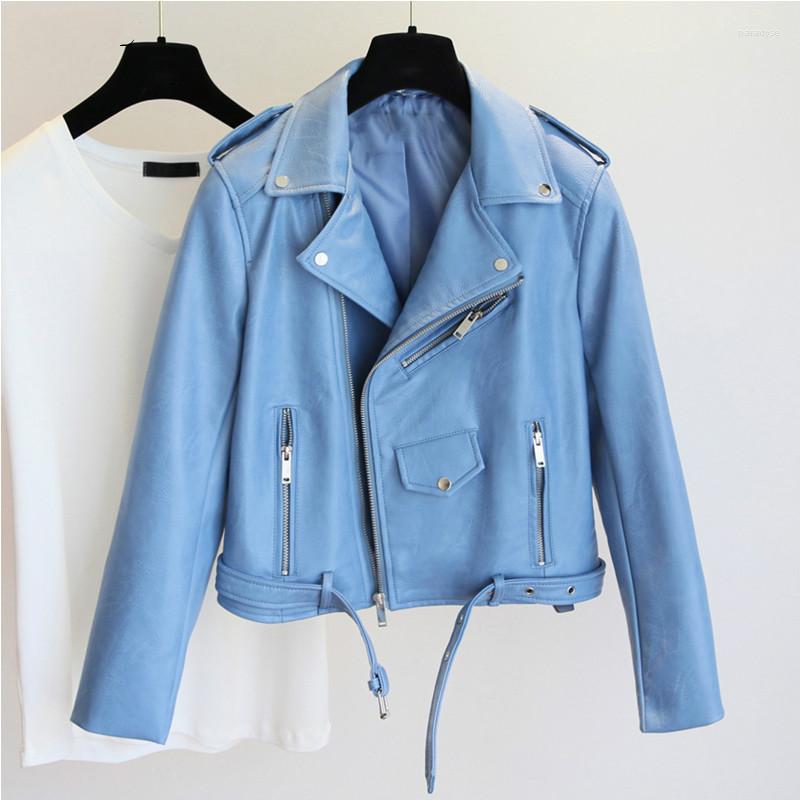 Women' Leather Women Pu Jacket 2022 Ladies Slim Turn-down Collar Pink Motorcycle Coats Female Zipper Short Biker Jackets Outwear, Black
Women' Leather Women Pu Jacket 2022 Ladies Slim Turn-down Collar Pink Motorcycle Coats Female Zipper Short Biker Jackets Outwear, Black