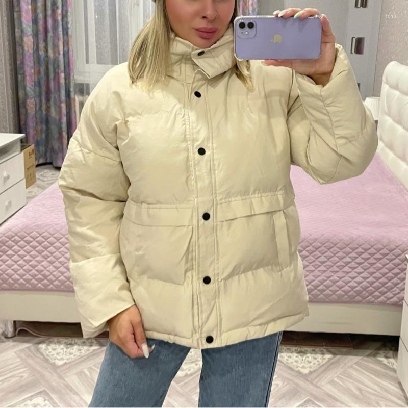 Women' Trench Coats Winter Women Cotton Padded Jacket Stand Collar Single Breasted Warm Thicken Korean Loose Casual Coat Short Bread, Beige
Women' Trench Coats Winter Women Cotton Padded Jacket Stand Collar Single Breasted Warm Thicken Korean Loose Casual Coat Short Bread, Beige