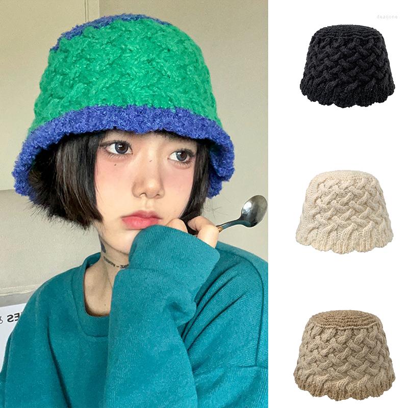 Hats 2022 Japanese Style Contrast Color Knitted Bucket Hat Women's Autumn And Winter Warm Ear Protection All-match Fisherman Cap, Black
Hats 2022 Japanese Style Contrast Color Knitted Bucket Hat Women's Autumn And Winter Warm Ear Protection All-match Fisherman Cap, Black
