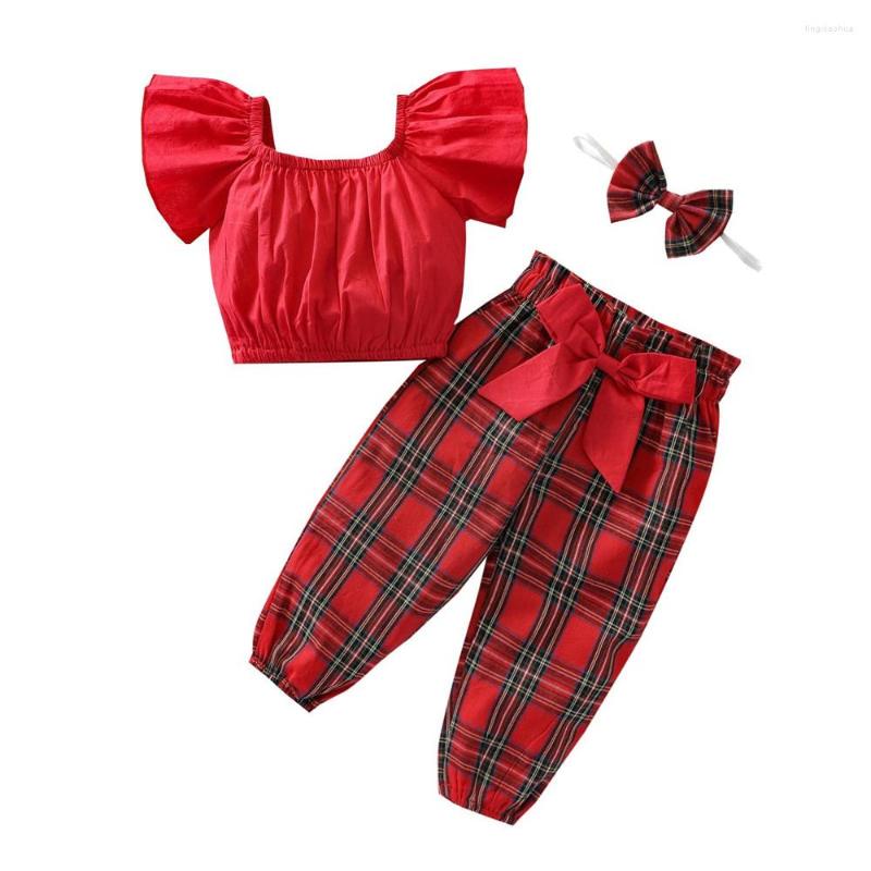Clothing Sets 3 Pieces Baby Suit Set Solid Color U-Neck Short Sleeve Tops Plaid Long Pants Headband For Girls 6 Months-3 Years, Picture shown
Clothing Sets 3 Pieces Baby Suit Set Solid Color U-Neck Short Sleeve Tops Plaid Long Pants Headband For Girls 6 Months-3 Years, Picture shown