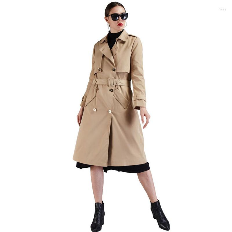 Women' Trench Coats Fashion Brand Women Coat Long Double-Breasted Belt Female Windbreaker Spring Autumn Raincoat Outerwear Khaki
Women' Trench Coats Fashion Brand Women Coat Long Double-Breasted Belt Female Windbreaker Spring Autumn Raincoat Outerwear Khaki