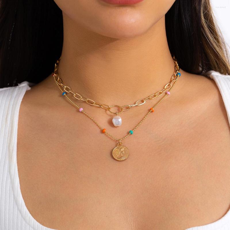 Pendant Necklaces Ingemark Bohemian Colorful Bead Chain Necklace Women Vintage Big Coin Pearl Choker Collier Femme Aesthetic Jewelry Gift
Pendant Necklaces Ingemark Bohemian Colorful Bead Chain Necklace Women Vintage Big Coin Pearl Choker Collier Femme Aesthetic Jewelry Gift