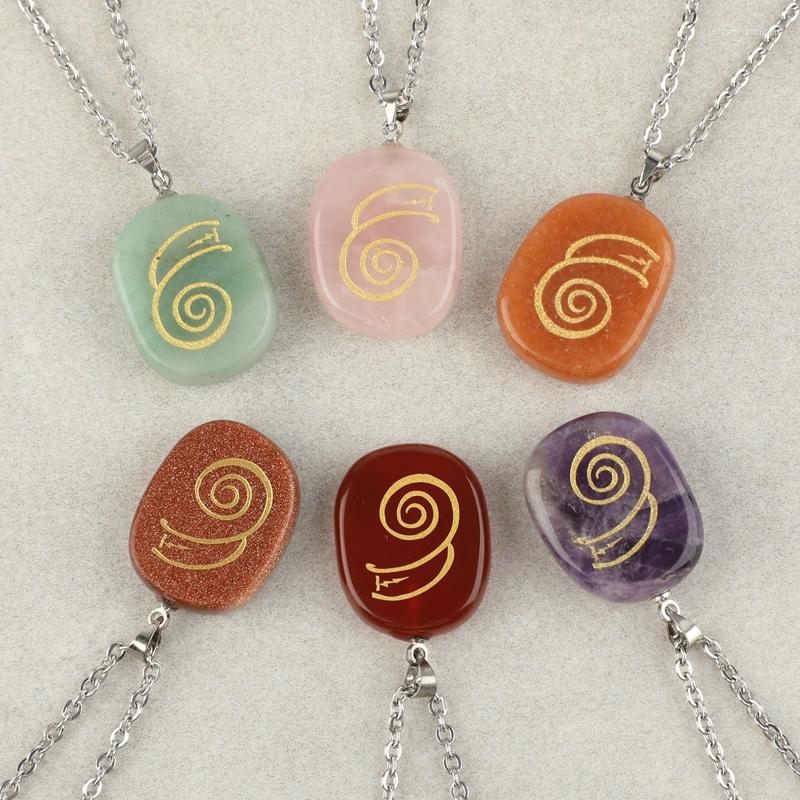 Pendant Necklaces Religion DAI KO MYO Symbol Natural Crystal Pattern Oval Necklace Jewelry
Pendant Necklaces Religion DAI KO MYO Symbol Natural Crystal Pattern Oval Necklace Jewelry