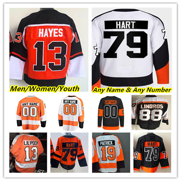 

Travis Konecny Hockey Jersey Lil Peep Kevin Hayes Carter Hart Ivan Provorov Morgan Frost Owen Tippett Laughton Tony DeAngelo Joel Farabee Deslauriers van Riemsdyk, Men retro black